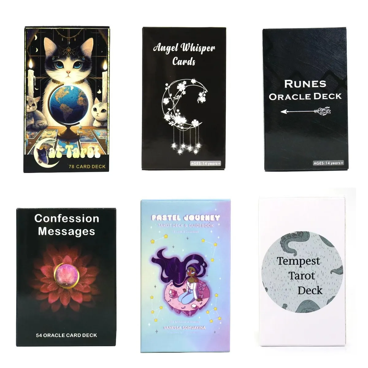 800styles Cat Tempest Tarot Cards Runes Oracle Angel Whisper Cards board games