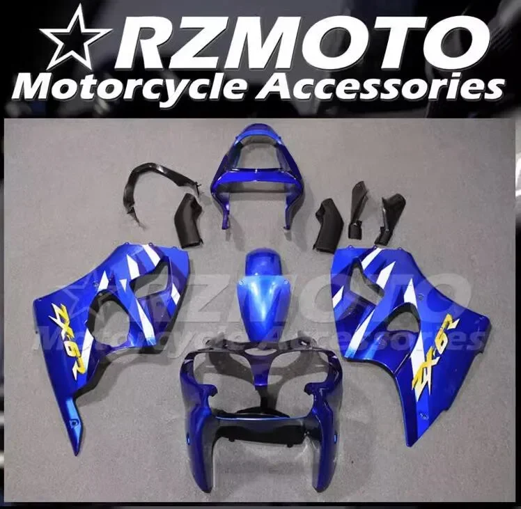 

4Gifts New ABS Fairings Kit Fit For KAWASAKI ZX-6R 2000 2001 2002 00 01 02 Bodywork Set Custom Blue