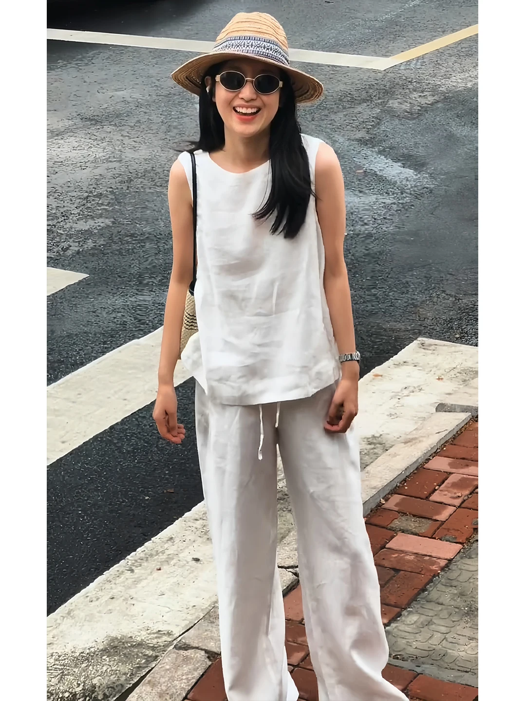 Fashionable White Cotton Linen - Linen Pant Wide reseña y precio