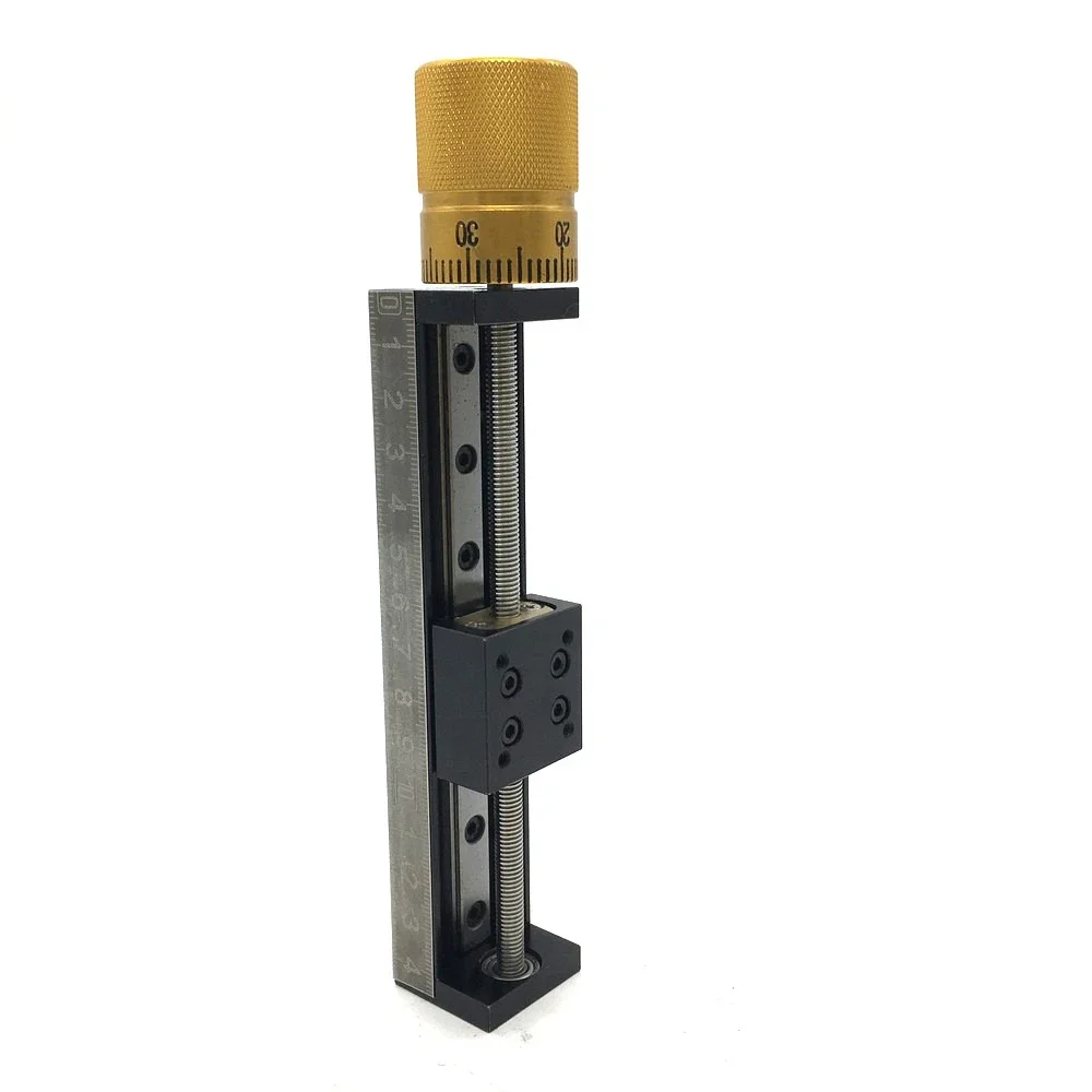50 ~ 300Mm Slag Mini Handleiding Lineaire Module T-Type Slide Tafel Schaal Handwiel Lijn Rail Precisie Trapeziumvormige schroef 1-12Mm Pitch
