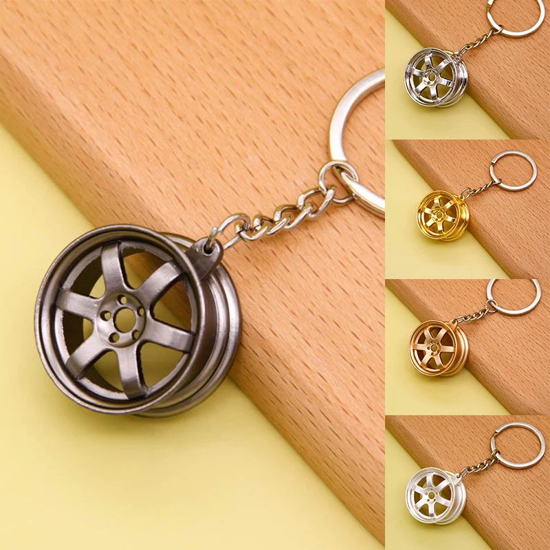 Car Modification Hub Keychain Manual Lever Car Metal Keychain Turbo Gear Pendant