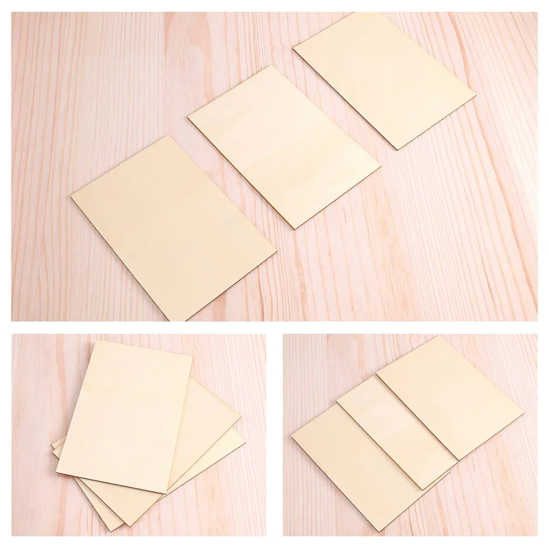 B45C 15PCS Basswood Craft Board Model Toys Building Carving Handicraft Educational DIY Accessories DIY Basswood Chips