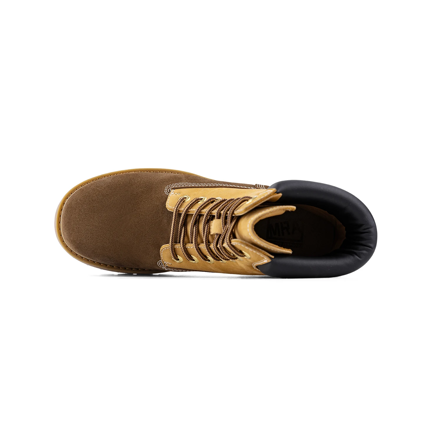 Mr.A Brand Spliced High-Top Wear-Resistant Yellow Boots Outdoor Hiking Leather Comfortable Retro Warm Boots Autumn and Winter Men's Waterproof Boots
