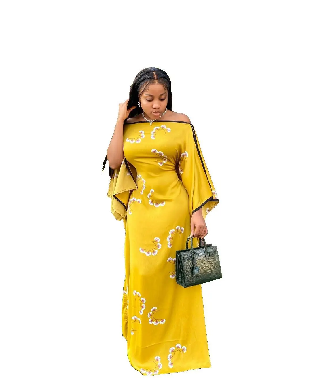 2022 Summer Fashion Style African Women Short Sleeve Polyester Printing Long Dress Maxi Dress African Dresses for Women