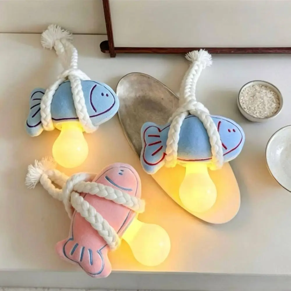 Portable Fish Shape Night Light Warm Light Eye Protection LED Atmosphere Lamp Cartoon Comfortable Hanging Bedside Lamp