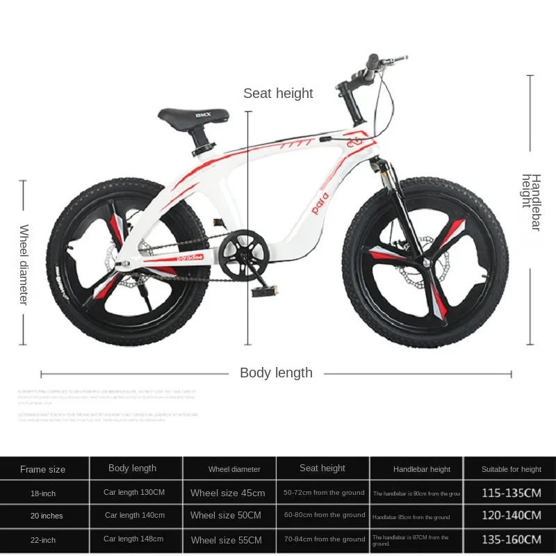 Magnesium Alloy Shock-absorbing Children\'s Bicycle 7-11 Year Old Mountain Bike Bicycle Boys And Girls 18 Inch -22 Inch Baby Bike