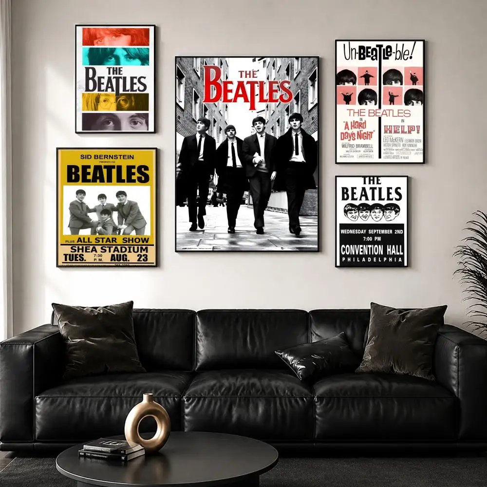 The Band T-The B-Beatles Poster Sticker Self Adhesive for Playroom Bedroom Hallway Home Wall Art Decor Fancy Gift