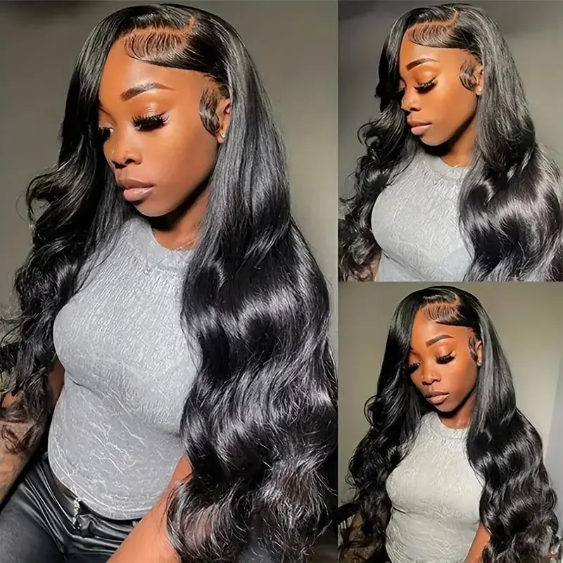 180% Natural Black Body Wave 13x4 HD Lace Frontal Wigs Wavy 18 38 Inch Lace Front Wig Glueless Preplucked For Women wig