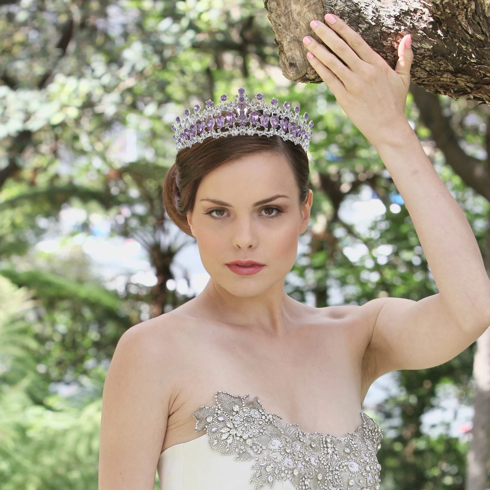 

Rhinestone Crown Bridal Wedding Tiara for Women Alloy Decor Elegant Headpieces Ladies Headdress Fashion Accessories