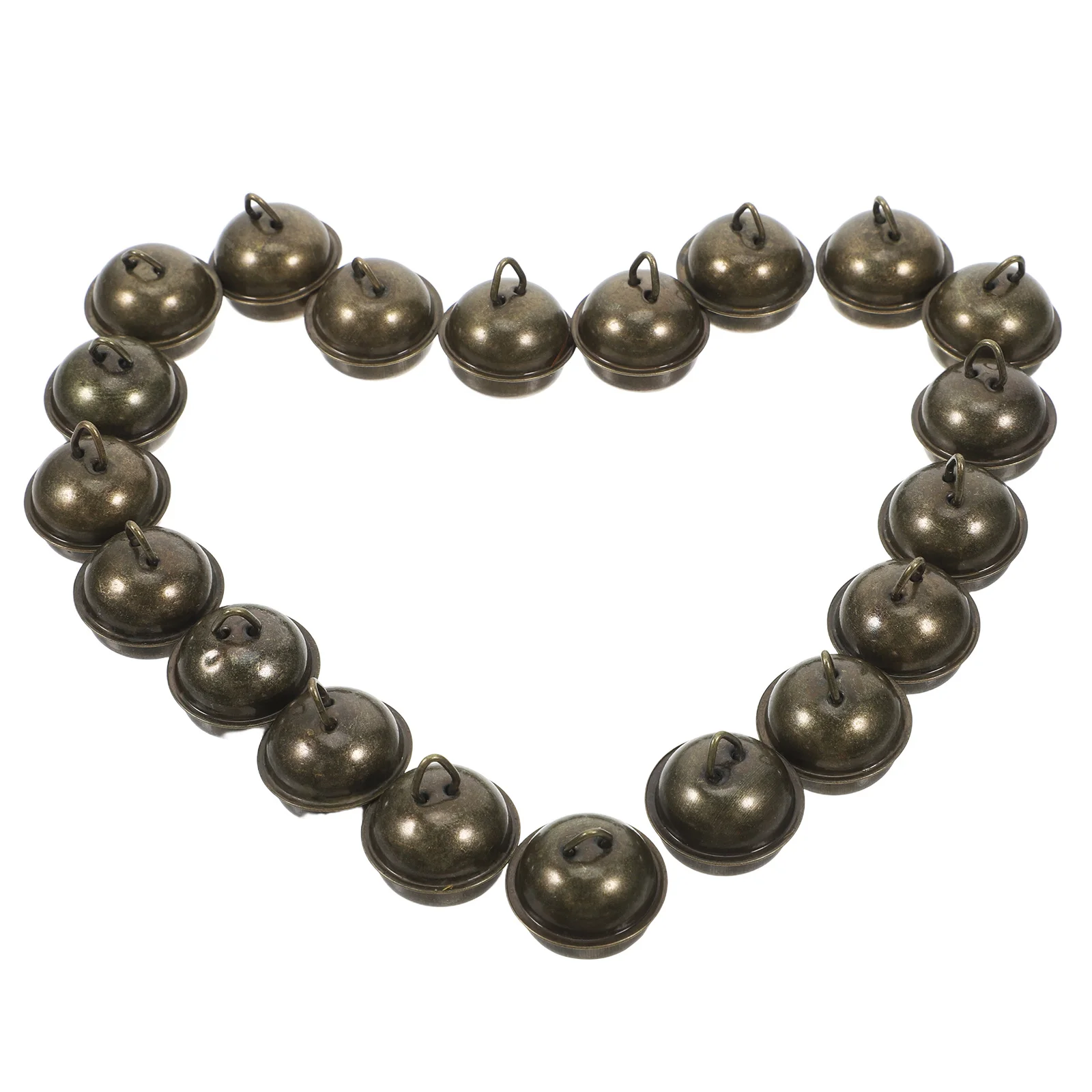 

20Pcs Retro Iron Bells Vintage Small Rustic Jingle Bells for Dog Cat Collar Holiday Wreath Garland Craft Home Decor Wedding