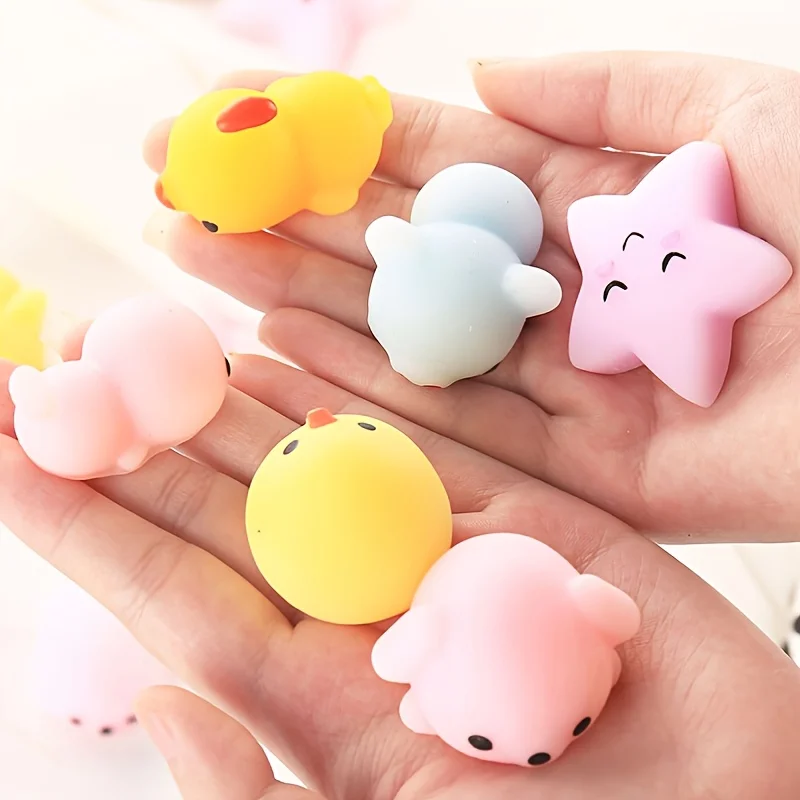 Cute Mochi Squishy Toys Mini  Stress Relief Fidget Squishies Toy For Kids Party Favors Christmas Gift Bags Stuffers