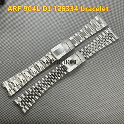 Watch parts AR factory 904L steel strap jubilee oyster bracelet for 126334 datejust 3235 movement watchmaker for 41mm ARF