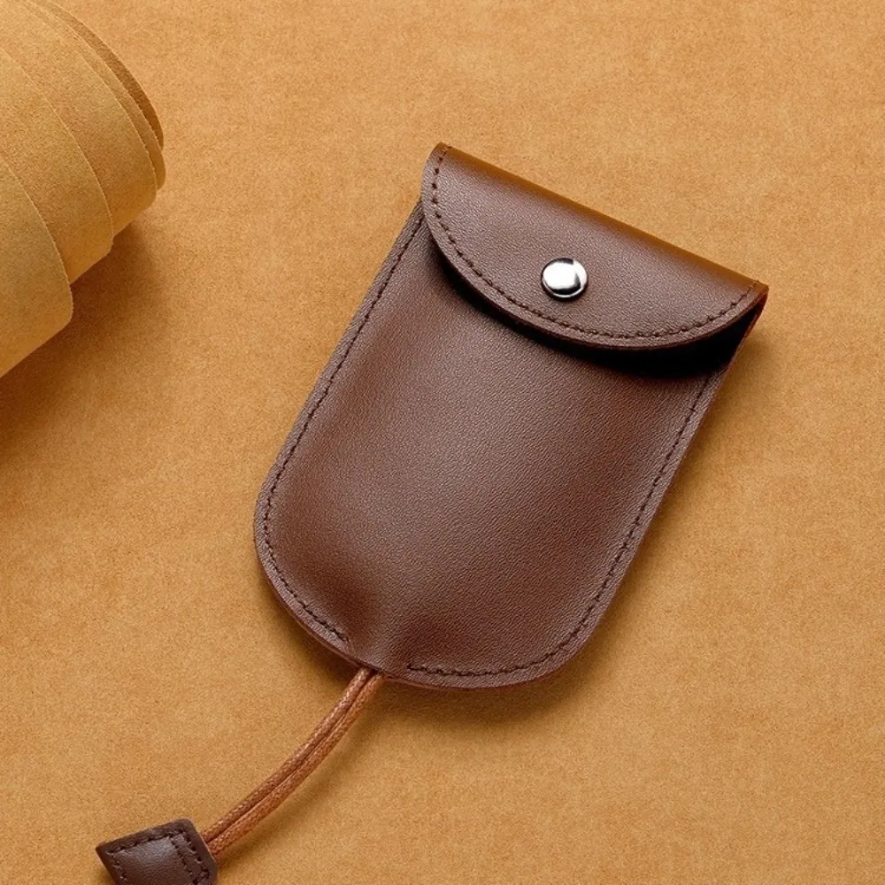 Mini Key Holder Large Capacity Multi-Functional Key Case with Pull-Out Design Faux Leather Key Chain Key Bag