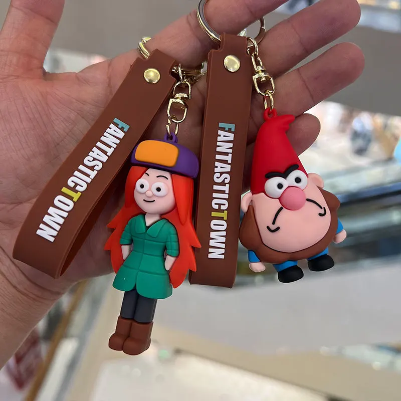 Weird Town Keychain Pendant PCV Doll Couple Car Keychain Bag Pendant