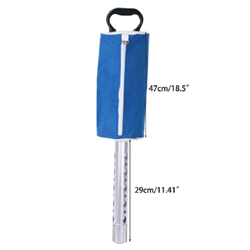 Golf Ball Retriever Portable Shag Bag Golf Ball Pick Up with Removable Steel Tube, Pocket Shagger Storage
