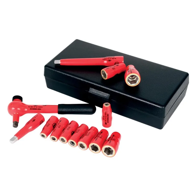 

31391 1/4-Inch Drive Socket Set, Metric, Insulated, 13 Piece