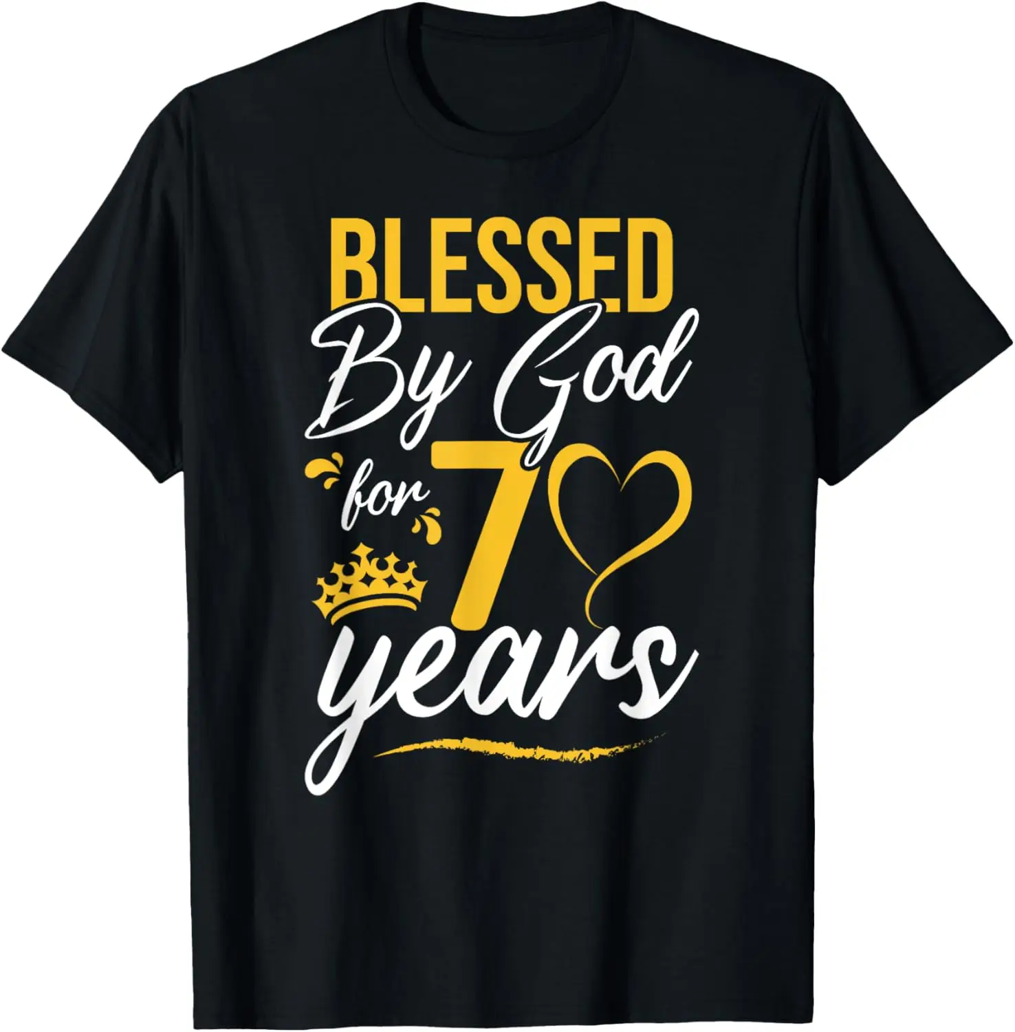 Vintage Happy 70 years Blessed by God for 70th Birthday gift T-Shirt