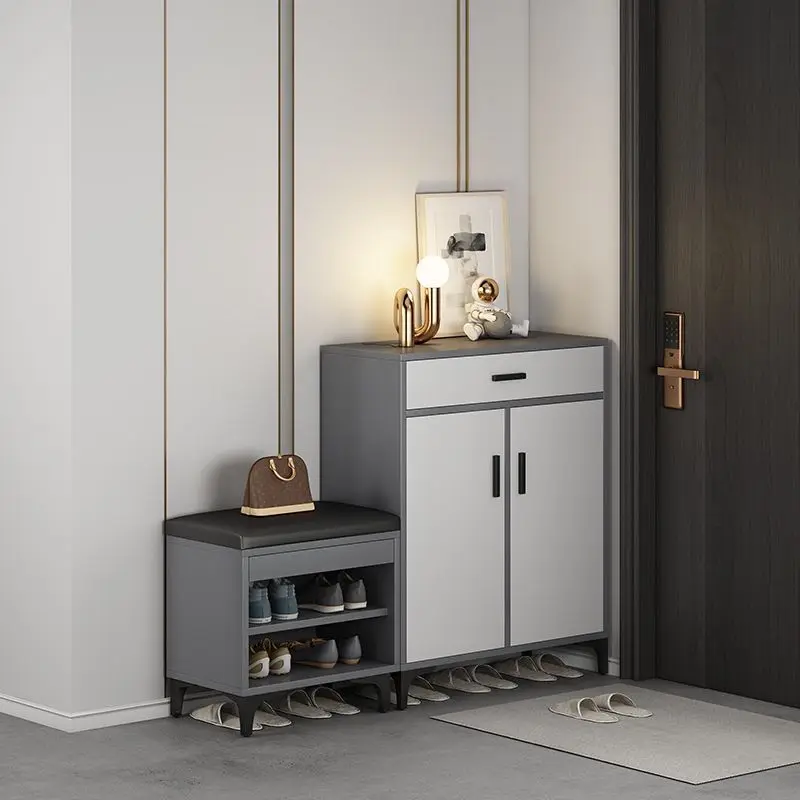 Simple modern foyer cabinet Nordic stepped shoe living room partition double-sided household door high and low