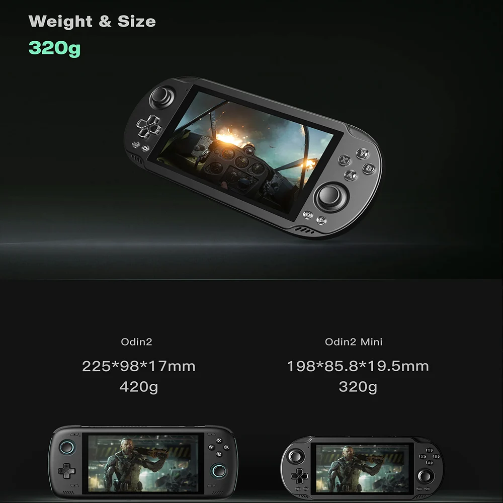 2024 New AYN Odin 2 Mini Handheld Odin2mini LED 5 Inch Touch Screen 5000mAh Battery Android 13 System 8gen2WiFi
