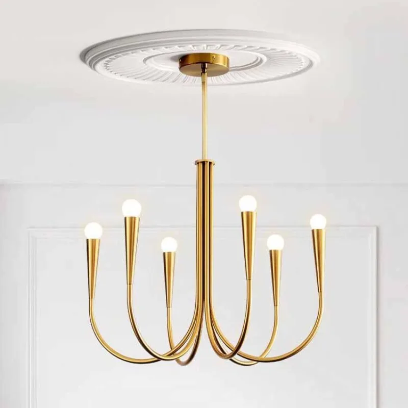 Chandelier antique retro model room banquet hall living room dining room personalized candle chandelier