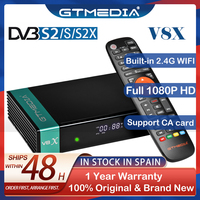 GTmedia V8X DVB-S2 H.265 Full HD Satellite Receiver with Built-in 2.4G WiFi Europe Coverage TV Receiver