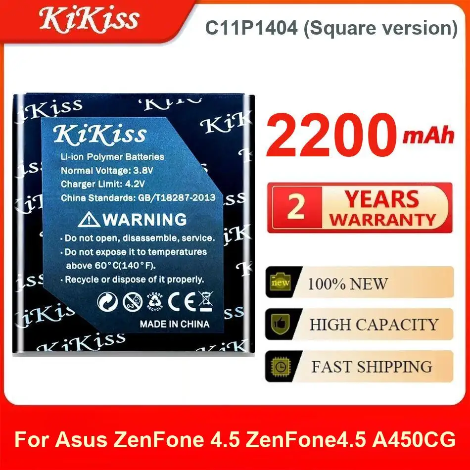 

2200Mah Kikiss Battery C11P1404 (Square Version) For Asus Zenfone 4.5 Zenfone4.5 A450CG