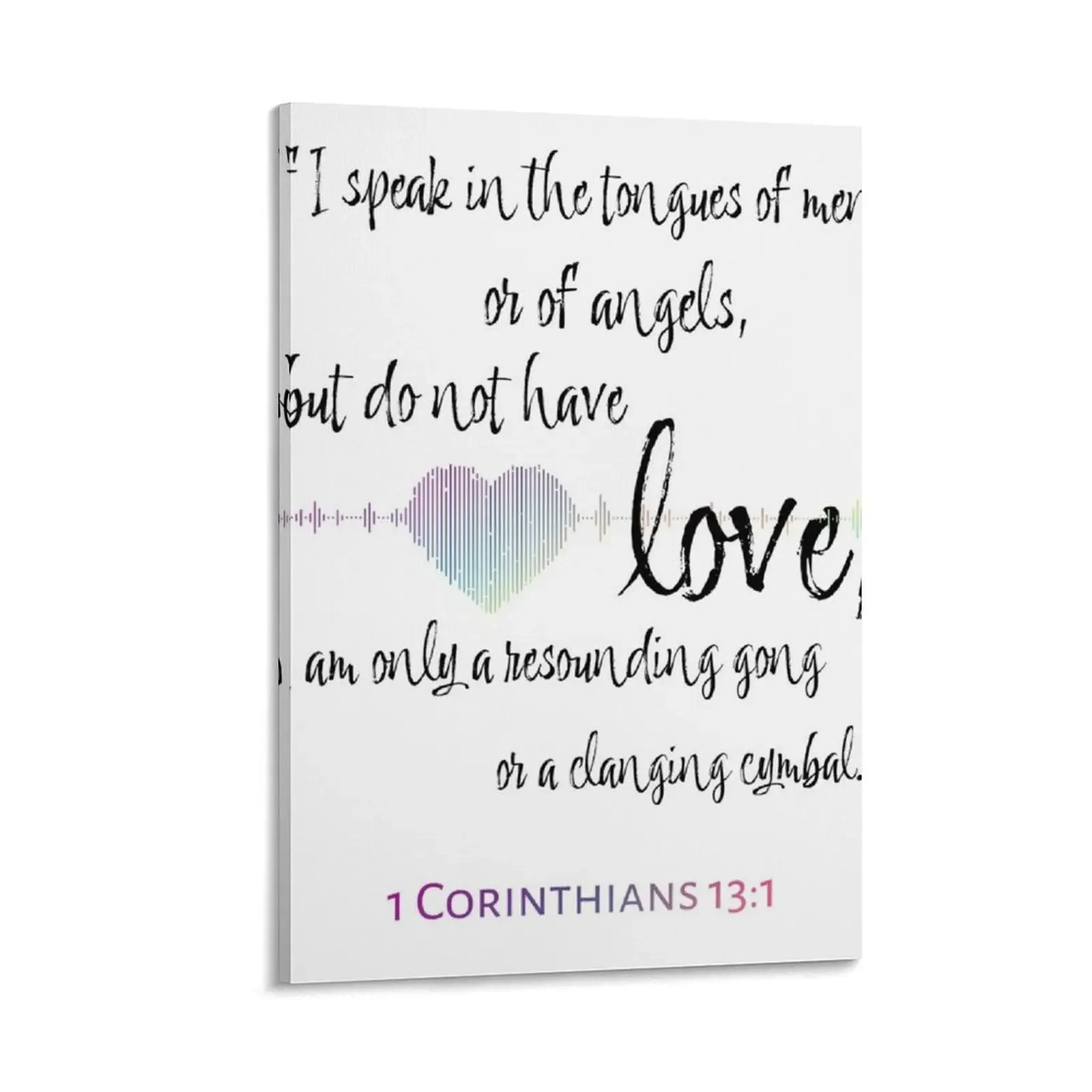 1 Corinthians 13:1 Bible Verse Canvas Painting home decoration accessories office decoration