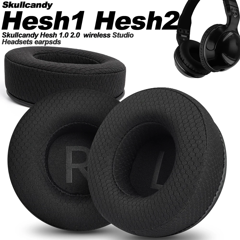 Earphone Pads for Skullcandy Hesh 1.0 2.0 Wireless Replacement Earpads Headphones Mesh Cloth Memory Covers Sponge Soft Protein