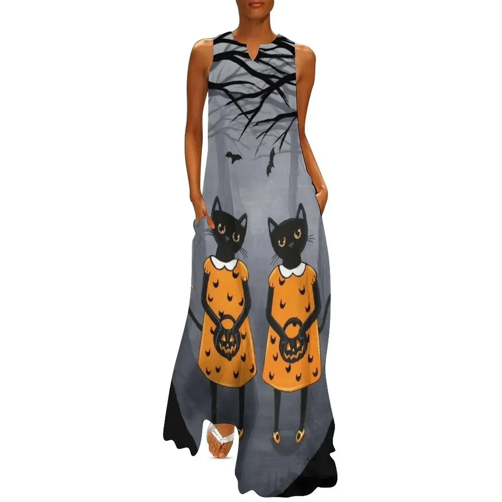 

The Halloween Twins Long Dress chic and elegant woman dress women dresses Women's skirt Women's summer dress