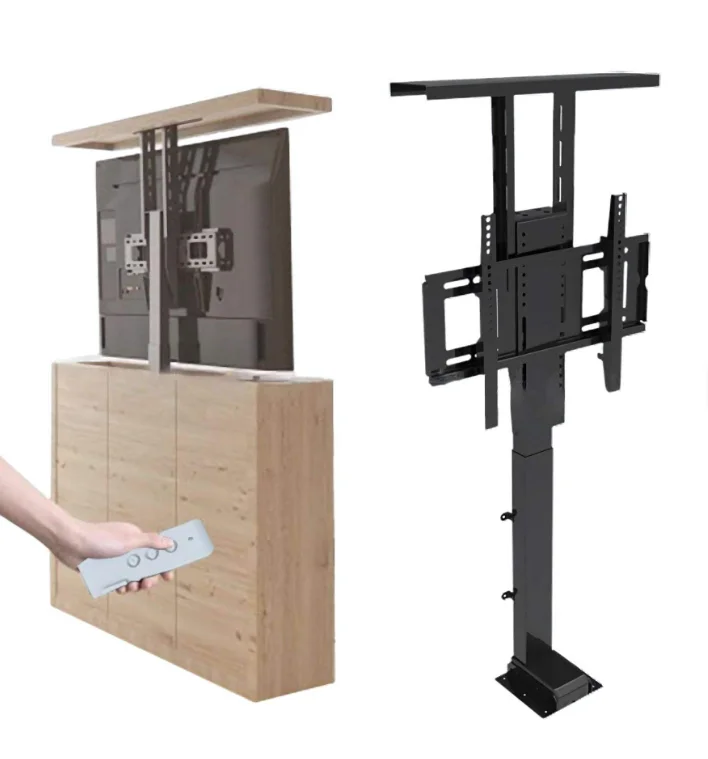 1PCS Conference Room TV Smart Car TV Installation Electric Display Invisible Remote Control Lifting Bracket Steel Material