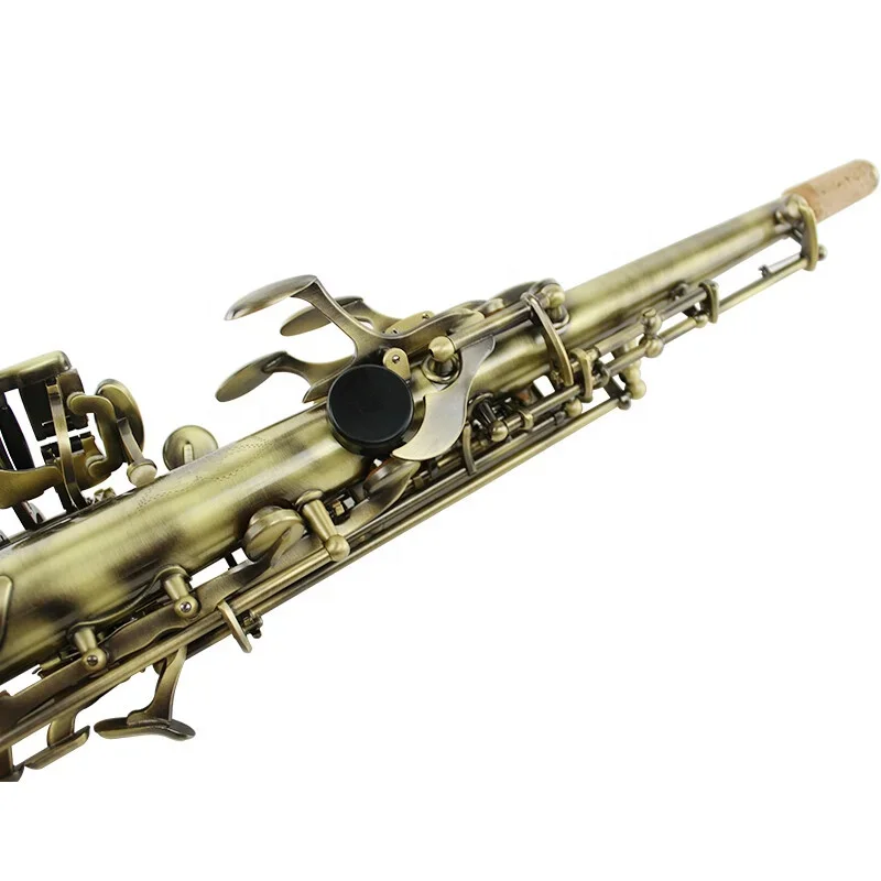 Professional B-flat All-in-one Pipe Bronze Soprano Saxophone Instrument