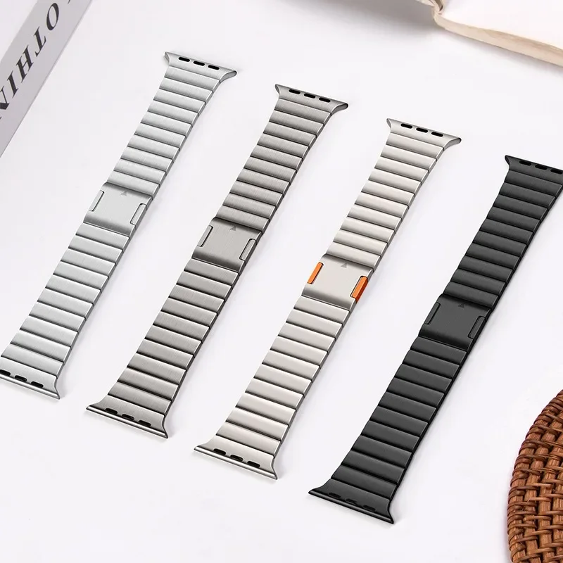 สายคล้องโลหะสําหรับ Apple Watch Band 49 มม.46 มม.44 มม.45 มม.42 มม.สายรัดข้อมือสําหรับ iWatch Series Ultra 10 9 8 7 6 5 SE 3 Band