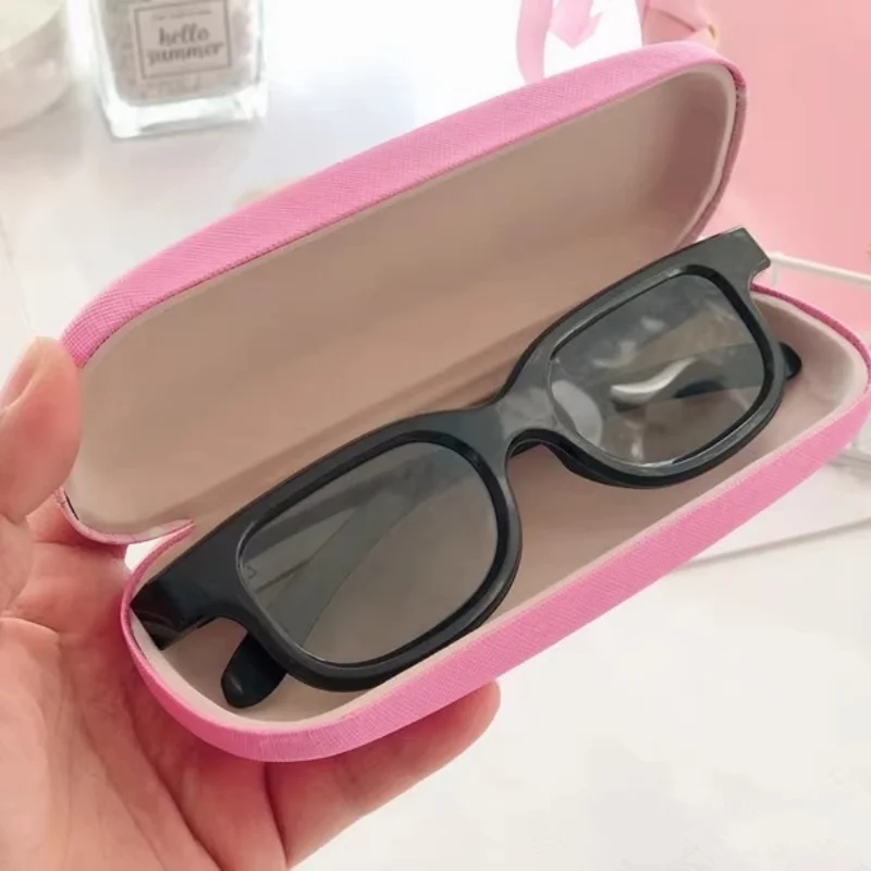 Sanrio Stitch Hello Kitty Glasses Case Children Students Anti Drop Glasses Storage Box Princess Series Pattern Protective Case
