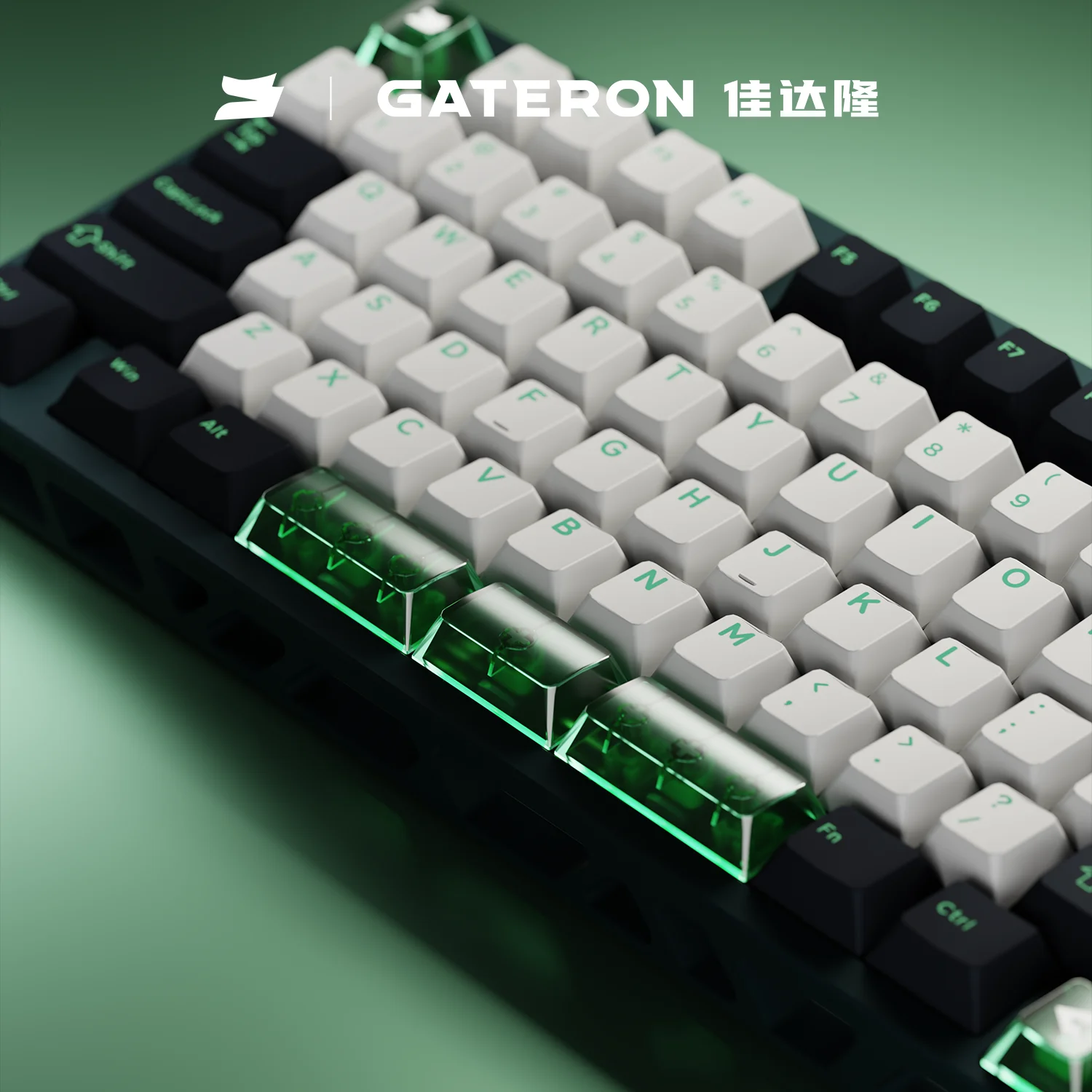 GATERON FORT75 Keyboard Set, Custom GT75 PCB Inside, Magnetic Jade
