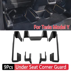 9Pcs Seat Corner Slide Rail Cover Slide Anti-kick Protection Cover protettiva per Track Pad laterale per accessori Tesla Model Y