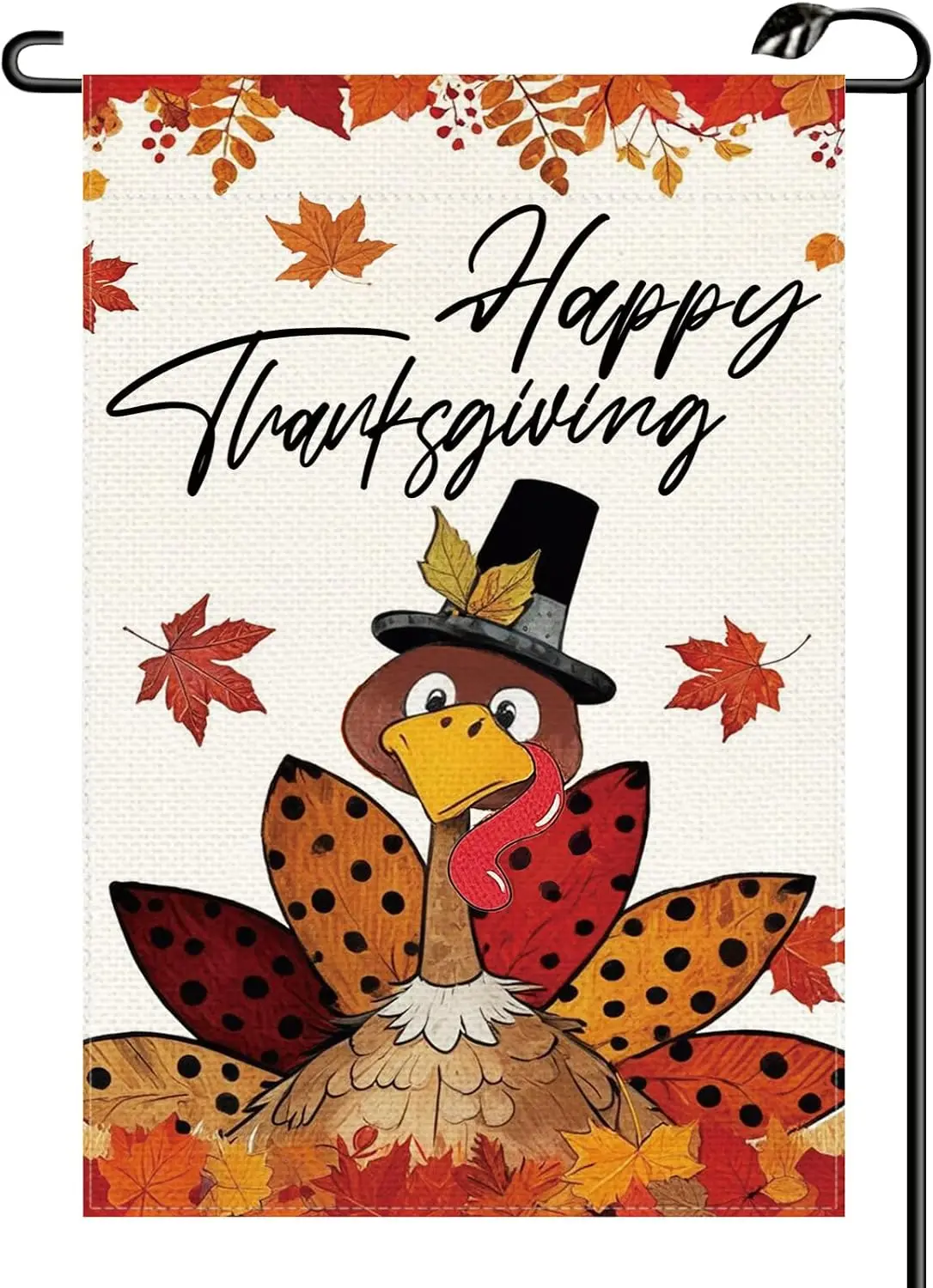 Turkey Happy Thanksgiving Garden Flag 12x18 Inch Vertical Double Sided Fall Harvest Autumn Pumpkins Small Flags Farmhouse Ou zzo