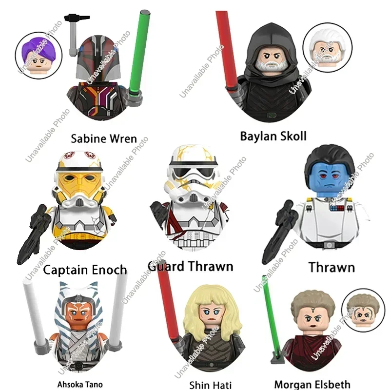 Juguetes calientes nueva guardia Thrawn Star Wars bloques de construcción Ahsoka Tano Baylan Skoll Shin Hati Morgan Elsbeth ladrillos figuras de acción Juguetes