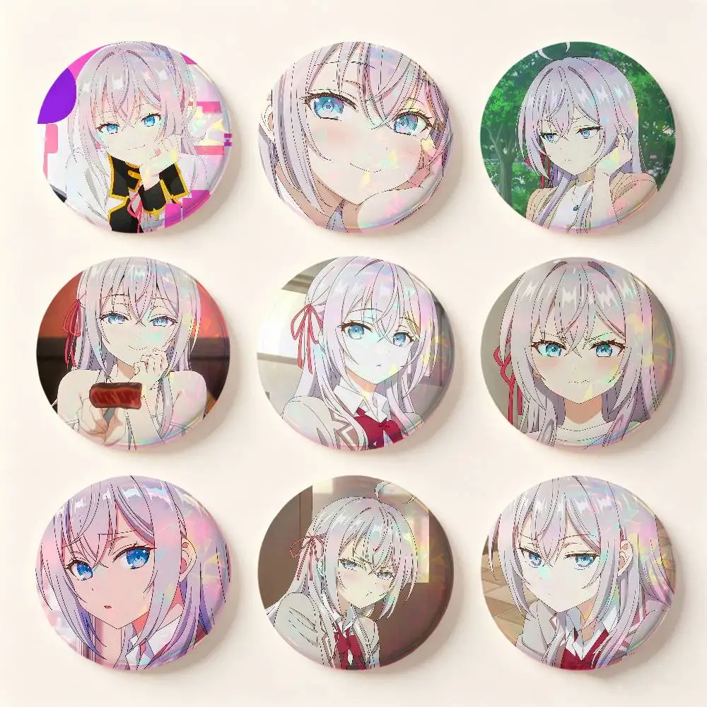 Alisa Mikhailovna Kujou Anime Figure Badges Button Round Creative Pin Brooch Badge Bag Decor Accessories Fans Friends Gifts