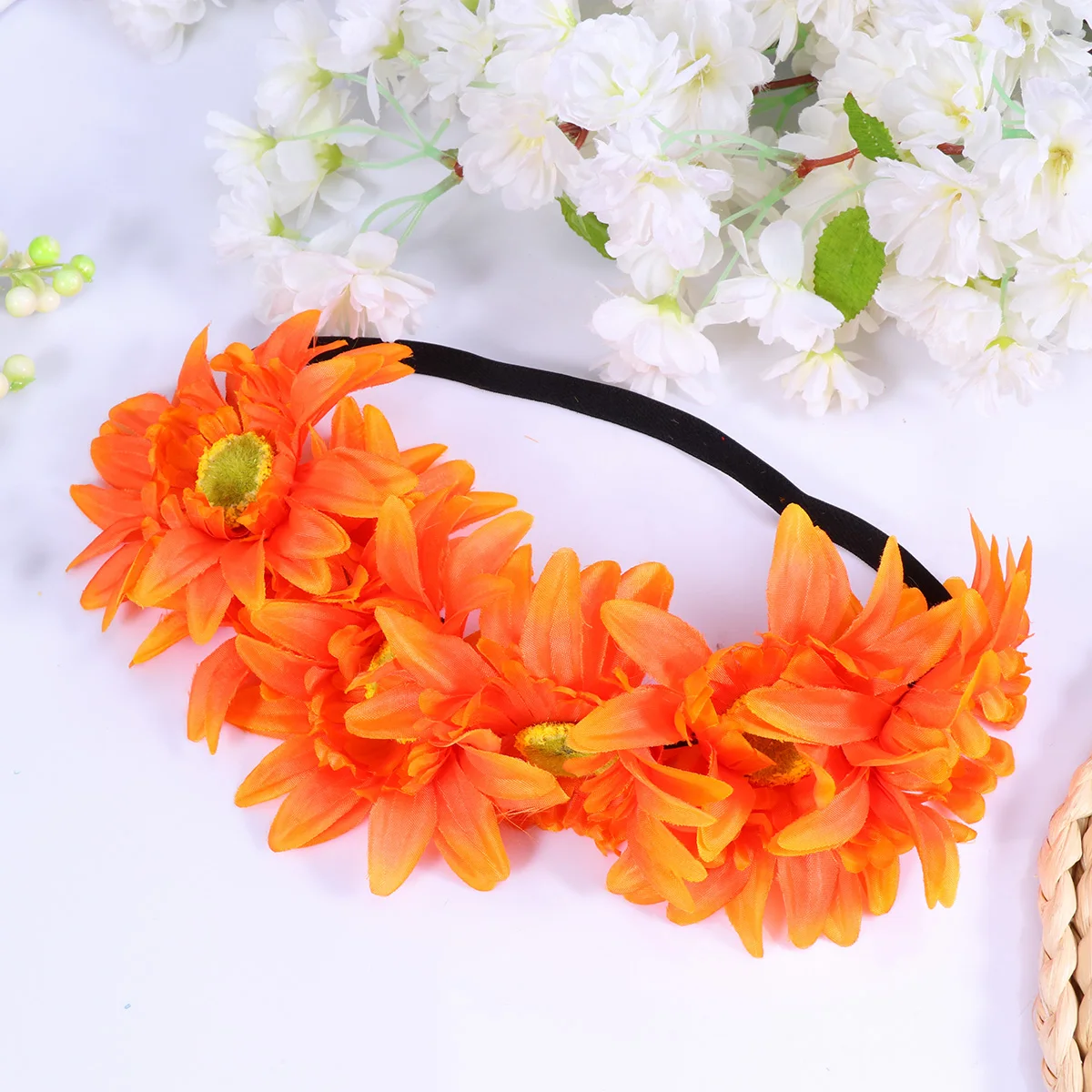 

Floral Headb Sunflower Decoration Bridal Hair Accessories Women Daisy Headb s Wreath Lightweight Comfortable Wedding Party