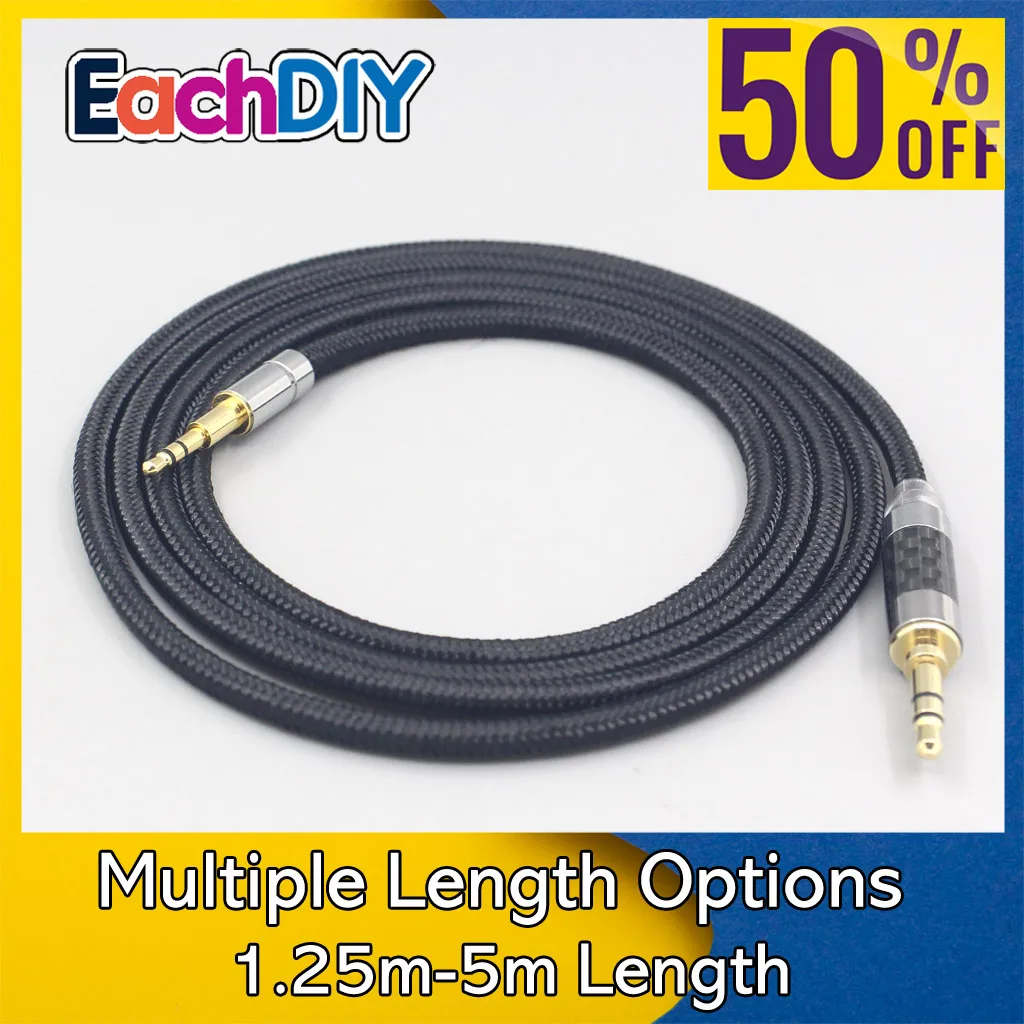 

6.5mm XLR 4.4mm Super Soft Headphone Nylon OFC Cable For Denon AH-D340 D320 NC800 NC732 NCW500 N60c K845 K840 LN007543