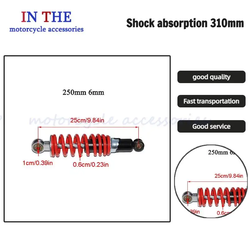 

Suitable for 50cc-125cc kart 250mm 310mm shock absorber shock absorber