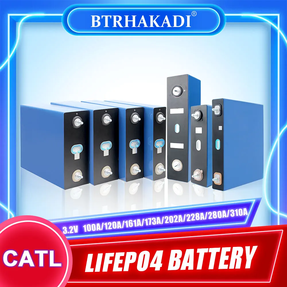 CATL 4PCS Lifepo4 Rechargeable Prismatic Cell 3.2V 100Ah173Ah 202Ah 228Ah 280Ah 310Ah Batteries For DIY 12V Energy Storage Boat