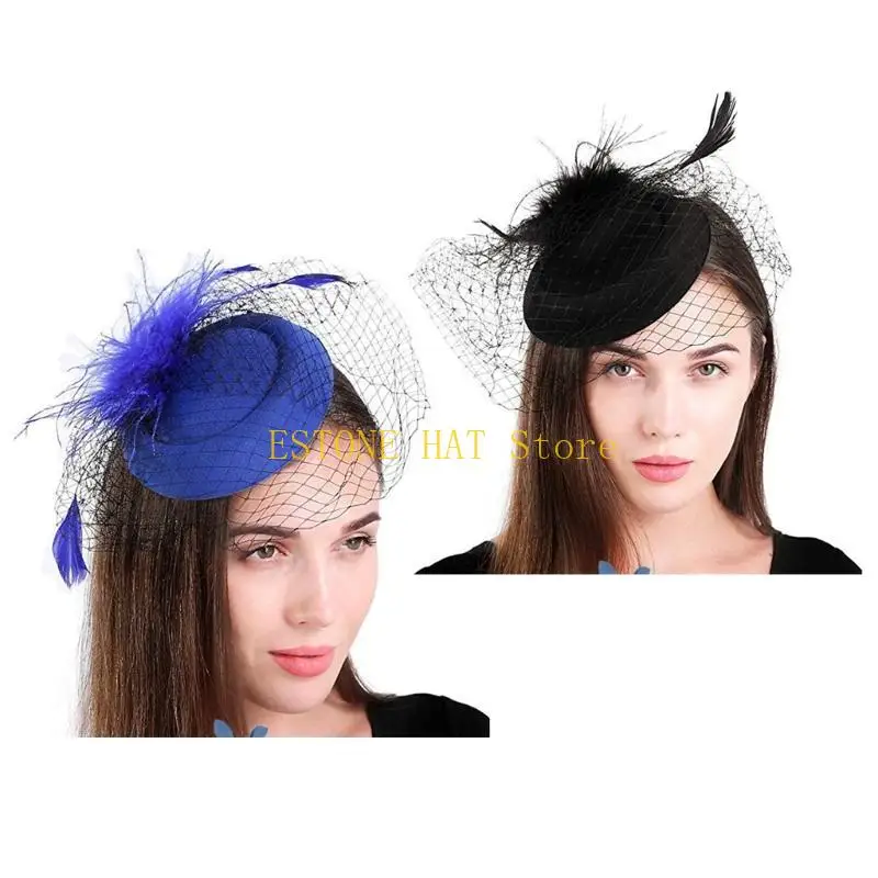 49MF Tea Party Fascinator Derby Pillbox Women Fascinator Headband Fascinator