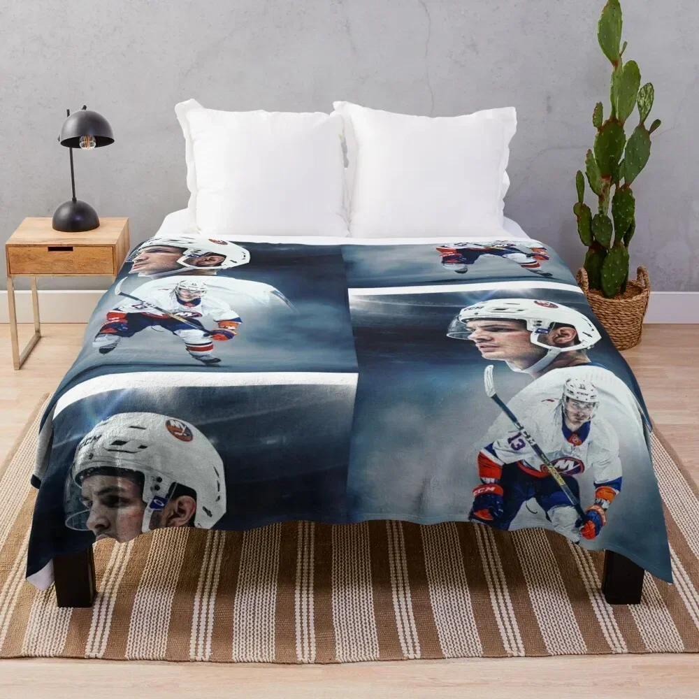 

Mathew Barzal Throw Blanket Cozy Light Blanket for Travel Camping Picnic