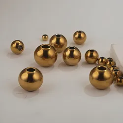 High Quality Stainless Steel Round Beads 3 4 5 6 8MM PVD Gold Rose Gold Black For Bracelet Necklace Jewellery Beading Material