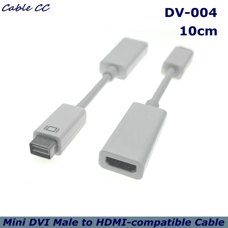 (Para apple mac macbook) mini dvi macho para hdmi-cabo fêmea compatível hd mini dvi macho para hd conversor kable cabo cabo 1080p