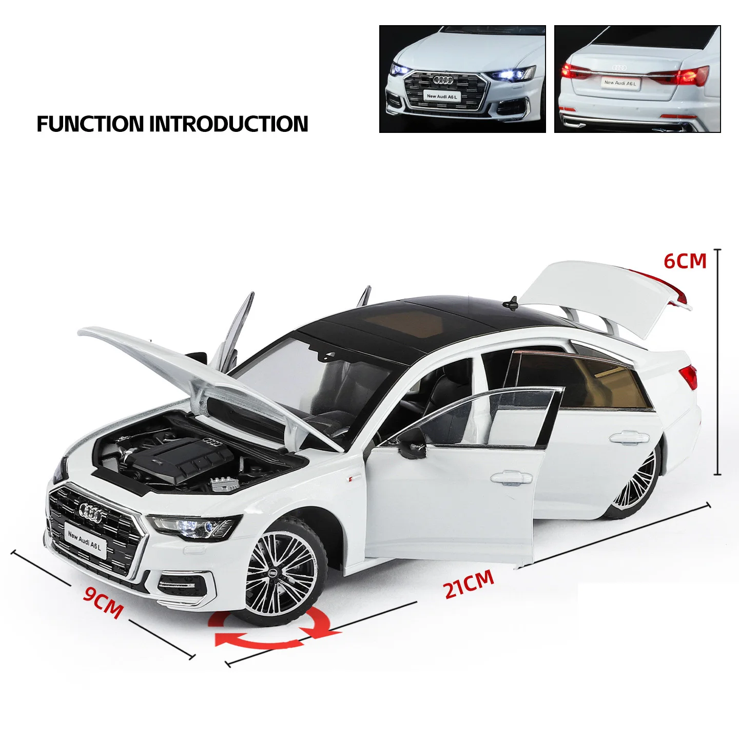 Neue antike audi a6 legierung diecasts & spielzeug fahrzeuge metall spielzeug auto modell sound und licht kollektion kinder spielzeug