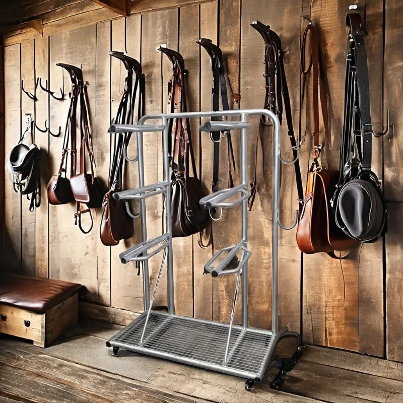 Ruimexin Heavy Duty 3 Tier Rotatable Saddle Frame Bracket Metal Display Stand Stand Mount