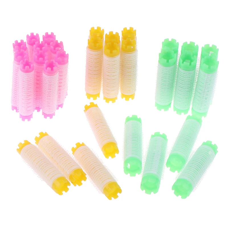 10Pcs Hair Root Rollers Clips Natural Fluffy Naturally Hair Curler Twist Wave Fluffy Plastic Hair Styling Tools Random color