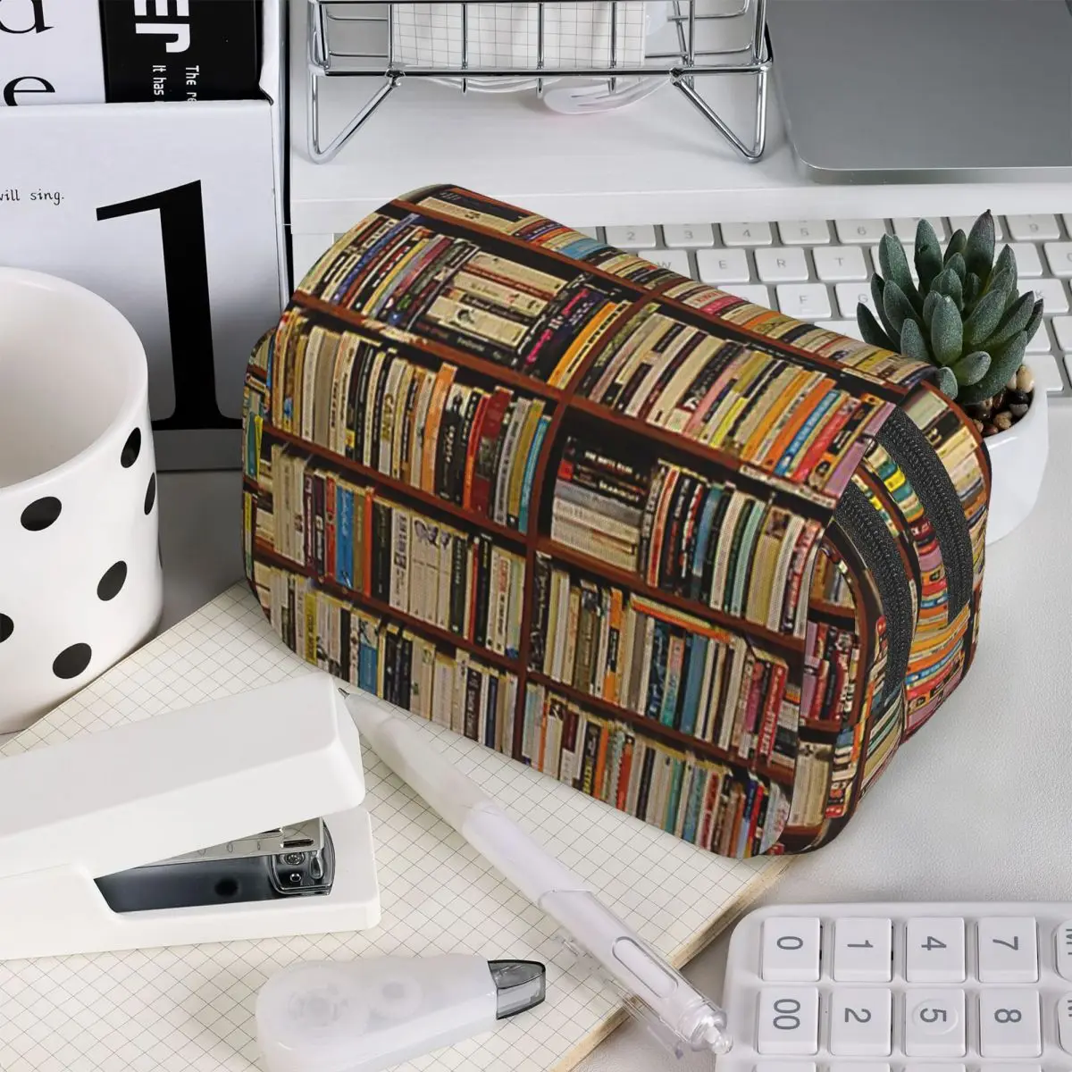Education Library Book Pencil Case for Boy Girl Gifts Pen Box Pencil Bag Stationery Supplies Pen Holder Bag